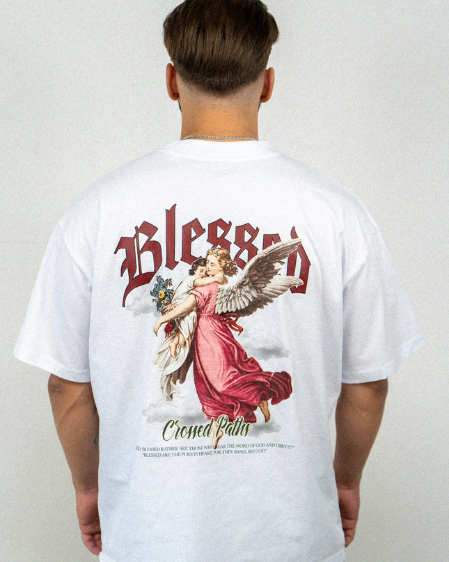 BLESSED - TEE - WHITE - Crossed Paths